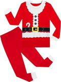 A&J DESIGN Pure Cotton Printed Pjs for 2-14 Years Kids, 2-Piece Long-Sleeved Pajamas Set
