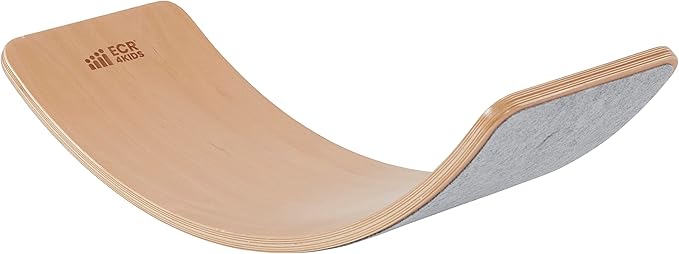 ECR4Kids Balance Board with Felt Base, Montessori Toy, Light Grey