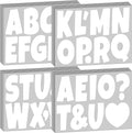 Bemeol Bulletin Board Letters 462 Pieces 4 Inch Alphabet Letter Stickers Cutout Letters for Poster Board Display Home Classroom School Decor(White)