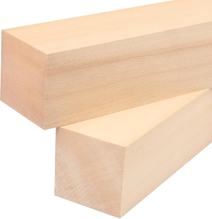 10 Pack Basswood Carving Blocks, 12x2x2 Inches Basswood Blocks for Beginner to Advanced Carvers, Ideal for DIY Projects and Gifts, Soft and Smooth, Easy Whittling and Carving,by GNIEMCKIN