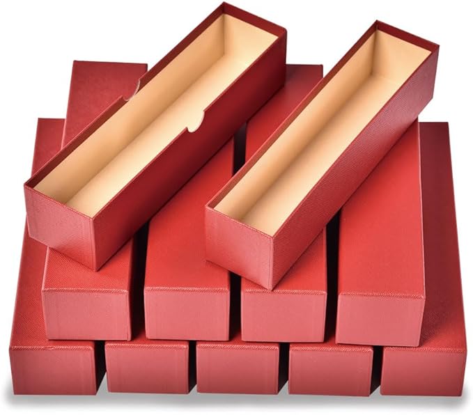 GRAND ORANGE Lots of 10 2x2 9 Inch Coin Red Boxes Storage Case