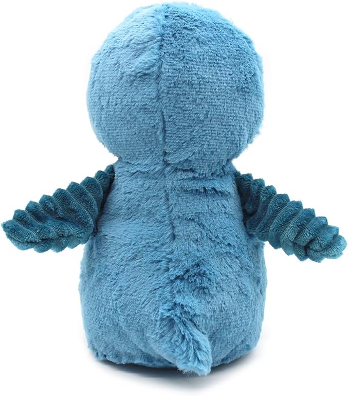 Les Déglingos Les Ptipotos by Glissou The Penguin Mummy Baby – Soft Plush – Ideal Newborn Gift – Blue – 16 cm