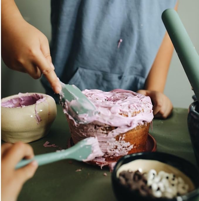 Tampoco Real Kids Cooking & Baking Set – Montessori Kitchen Tools for Real Cooking with Food-Safe Silicone Utensils – Functional & Fun Gift for Young Chefs