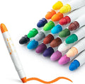 M&G 24 Colors Upgraded Food-grade Paint Sticks, Tempera paint sticks for kids and student, Washable paint, Non- Toxic, Super Quick Drying, Art Gifts for Your Kids and Artists