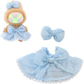 Clothes for Dolls Accessories (No Doll), Kawaii Skirt Outfit Set 2 Pieces for 15cm 17cm Doll Suit, Stylish Dress Up Bowknot Doll Clothing Set Replacement Blue