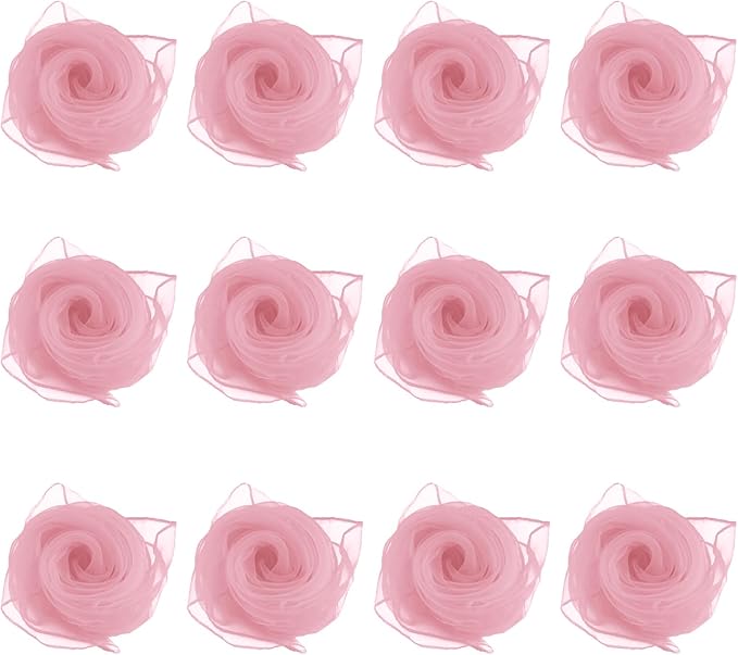 Larcele 12 Pieces Juggling Dance Scarf for Performance Prop Accessory 24 x 24 inches WDSJ-02