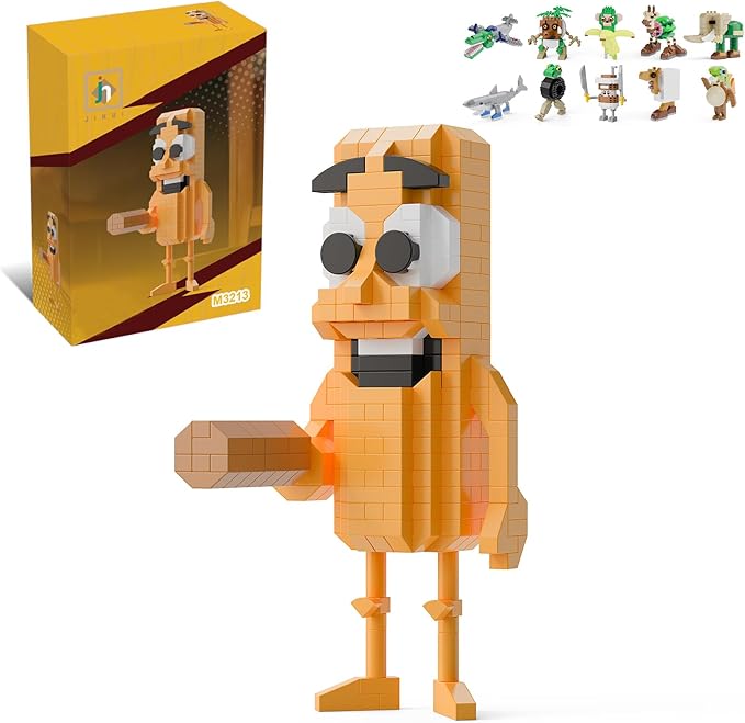 Italian Brainrot Action Figure Building Kit, Brainrot Toys, Creative STEM Construction Blocks, Collectible Desk Decor Gift for Adults & Teens 14+(Stick Figure)