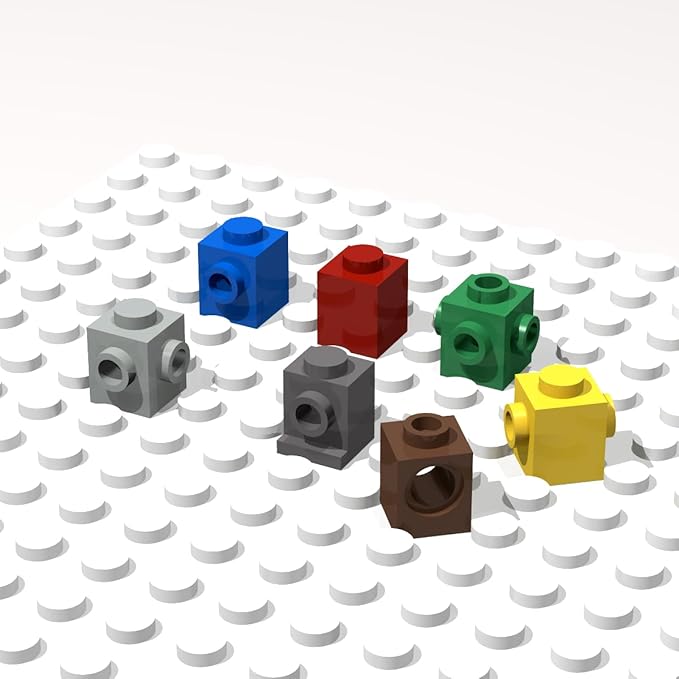 Classic Building Brick Bulk, 1x1 with Studs on 4 Sides 260 Piece, Compatible with Lego Parts and Pieces: (Color:Light Gray)