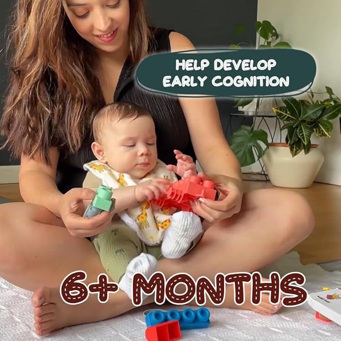 Large Soft Baby Toy Blocks for 6m and Toddlers, Giant 20-Pieces for Building Stacking Playing with Booklet, Gift, for 1 Year Old, 6-12 Months, 1-3 Years
