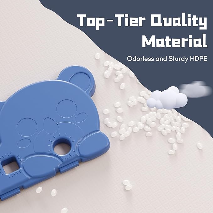 Kids Slide,L-Shaped Slide for Bed Couch Sofa Stairs,Toddler Slide for Indoor Outdoor Baby Kids Slide,Easy to Assemble,Convenient and Adaptable (Blue)