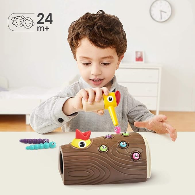 TOP BRIGHT Montessori Toys for 2 Year Old - Magnetic Bird Feeding Games for 2 Year Olds, Learning Toys for Toddlers 2-4 Years, Fine Motor Skills Toy for 3 Years Old Girls and Boys