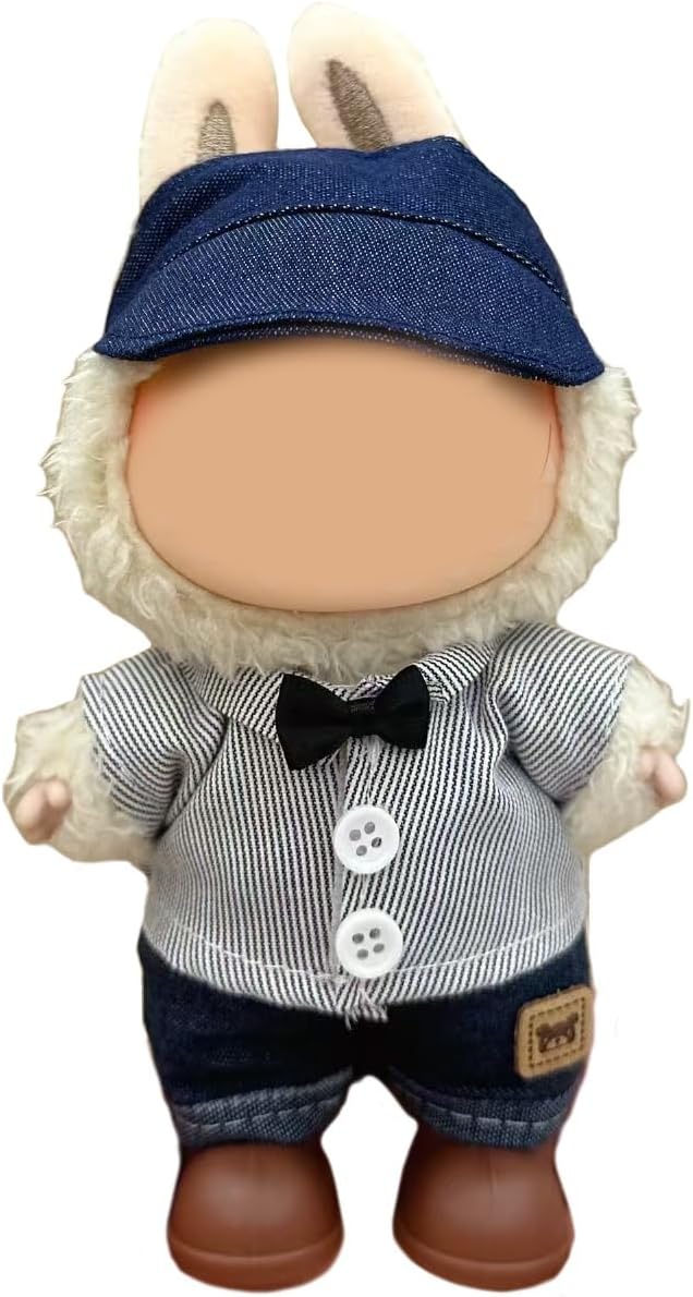 Clothes for 17cm Doll (No Doll)- 2 Sets Premium Handmade Clothes for LBB Dolls, Adjustable Kawaii Outfits for 17cm Collectibles | Stylish Fashion for Play Display Holidays