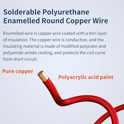 BNTECHGO 24 AWG Magnet Wire - Enameled Copper Wire - Enameled Magnet Winding Wire - 1.0 lb - 0.0197" Diameter 1 Spool Coil Red Temperature Rating 155℃ Widely Used for Transformers Inductors