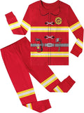 A&J DESIGN Pure Cotton Printed Pjs for 2-14 Years Kids, 2-Piece Long-Sleeved Pajamas Set