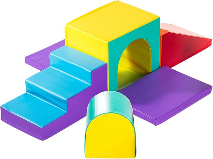 New Bounce Toddler Climbing Toys - Soft Play Set for Kids - Foam Climbing Blocks - Safe Soft Gym Equipment - Great for All Ages