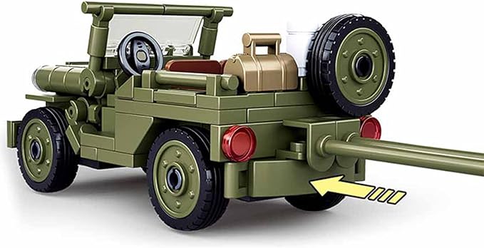 World War 2 Landing Craft Building Toys WW2 Military Vehicle Brick Set, WWII Army Warship Boat Model Block with 4 Soldiers Figures (325 Pieces)