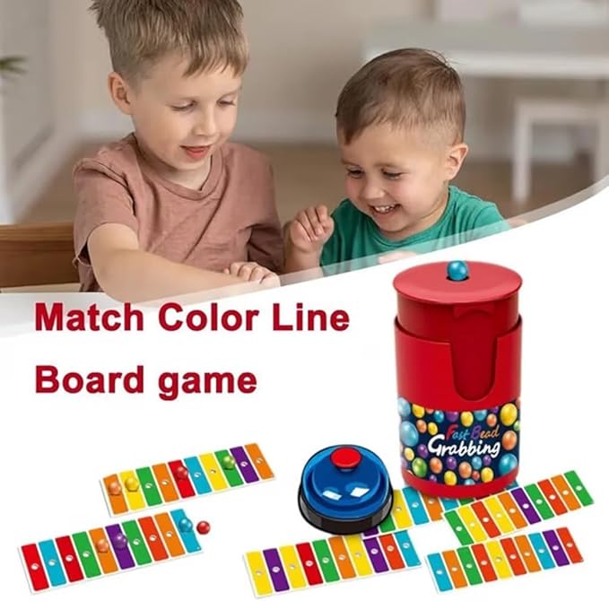 AIZAN Match Color Line Bingo Board Games Fun Fast Bead Grabbing Two-Player Game, Educational Game Set - Intellectual Development Hands-on Perfect for Parties Family Reunions Classroom