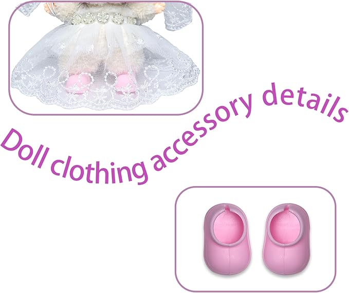 17cm Doll Clothes Set Fashion Doll Clohtes with Accessories of Doll Clothing Suitable for Various Outfits of Dolls (Style L)