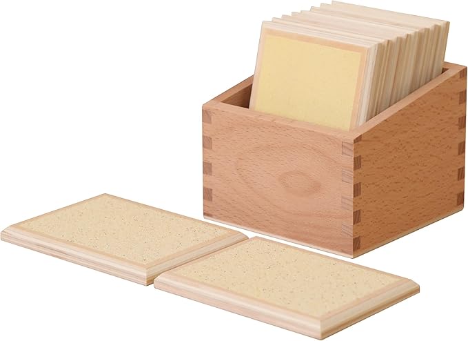 MONTESSORI OUTLET Rough Gradation Tablets for 3-6 Years Montessori Education at School and Home.