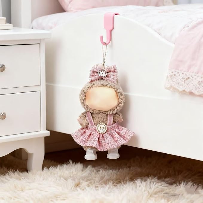 Clothes for LABUBU 17cm Doll (NO Doll), Outfit for LABUBU, Dress and Hairpin Set for LABUBU Dress Up, Fashion and Premium Dolls Accessories for LABUBU (Style B)