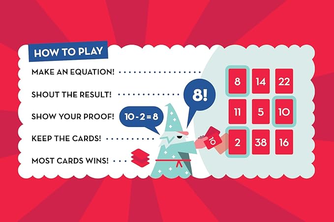 Proof! Math Game - Fast Paced Mental Math Magic - Teachers' Choice Award Winning Educational Game, Ages 9+