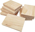 8PCS Rectangle Wood Boards Unfinished Wood Blocks for Crafting, 6x4x0.8in Blank Whittling Wooden Blocks for Wood Carving,Painting & Burning