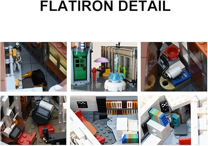 Flatiron Building Set - New York City Architecture Construction Kit, Famous Landmarks American Street View Model,Collectible Building Bricks Toys for Adults and Teens - 4500 Pieces