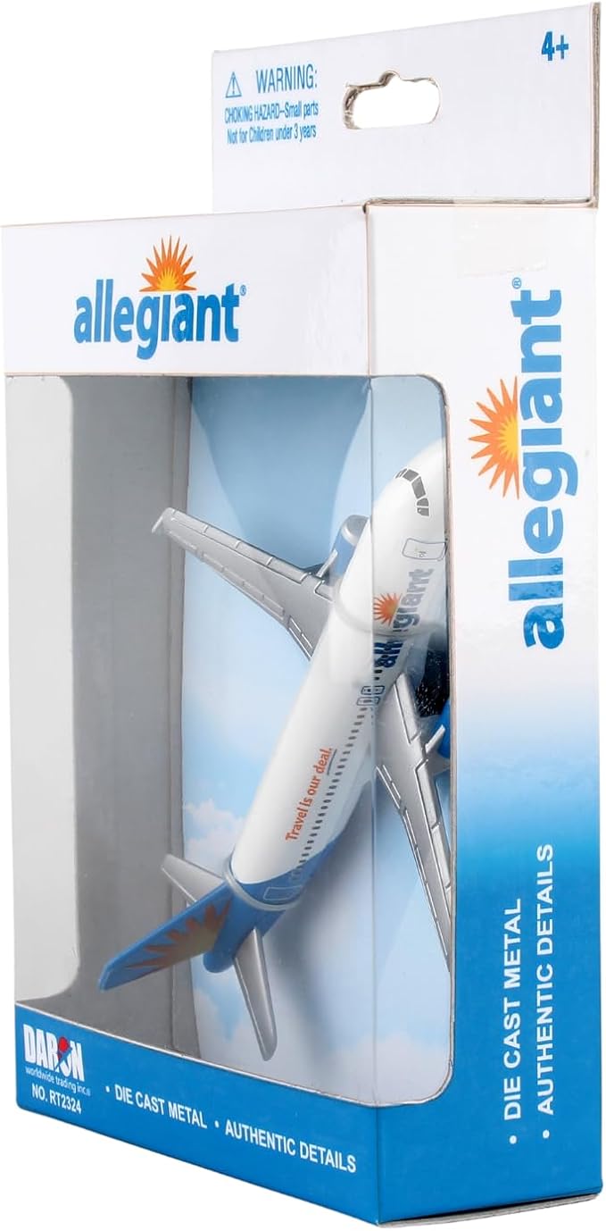 Daron Toy Airplane – Allegiant Air – Die-Cast Metal Model Airplane Toy with Plastic Parts for Kids Ages 3+