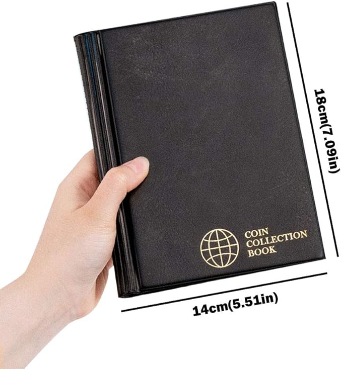 Coin Albums with Cardboard Holders - 60 Pockets 2x2 inches Coin Storage Books for Coin Flips Collection Holders CS36