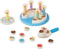 Melissa & Doug Birthday Party Cake - Wooden Play Food with Mix-n-Match Toppings and 7 Candles