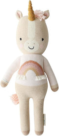 cuddle + kind Zara The Unicorn Little 13" Hand-Knit Doll – 1 Doll = 10 Meals, Fair Trade, Heirloom Quality, Handcrafted in Peru, 100% Cotton Yarn
