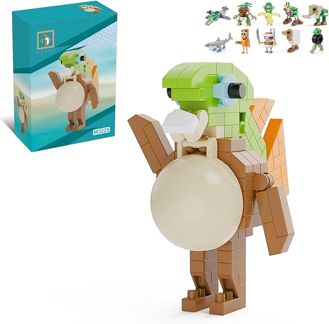 MJDDJA Italian Brainrot Action Figure Building Kit, Brainrot Toys, Creative STEM Construction Blocks, Collectible Desk Decor Gift for Adults & Teens 14+(TRIPPI TRIPPI)