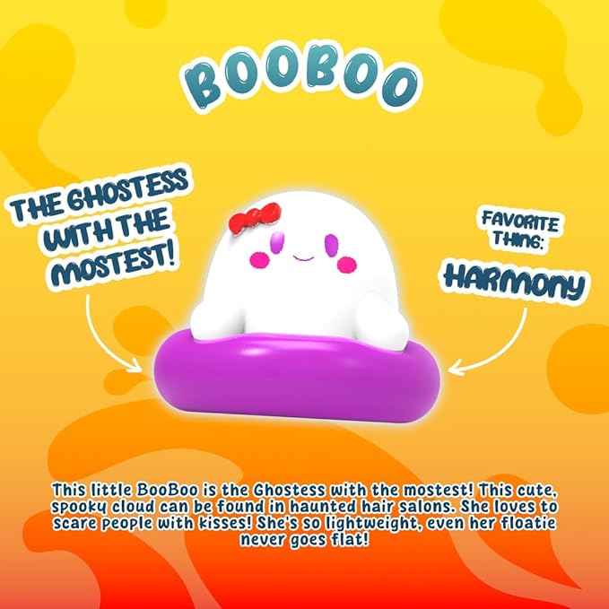 Goonameez, Hand-Held Sensory Toy with Floating Characters, Mesmerizing Water Mix Fidget Toy – Collect All 6 Unique Shapes for Squishy Fun, Perfect Travel Toy! (Booboo)