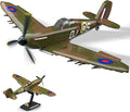 WW2 Military Fighter Jet UK Spitfire F.MK.la Plane Building Block Set, 682PCS Army Airplane Models Kit, Compatible with Lego,Airplane Toys Gifts for Ages 6+ Kid and Adult