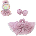 Clothes for Dolls Accessories (No Doll), Kawaii Skirt Outfit Set 2 Pieces for 15cm 17cm Doll Suit, Stylish Dress Up Bowknot Doll Clothing Set Replacement Purple