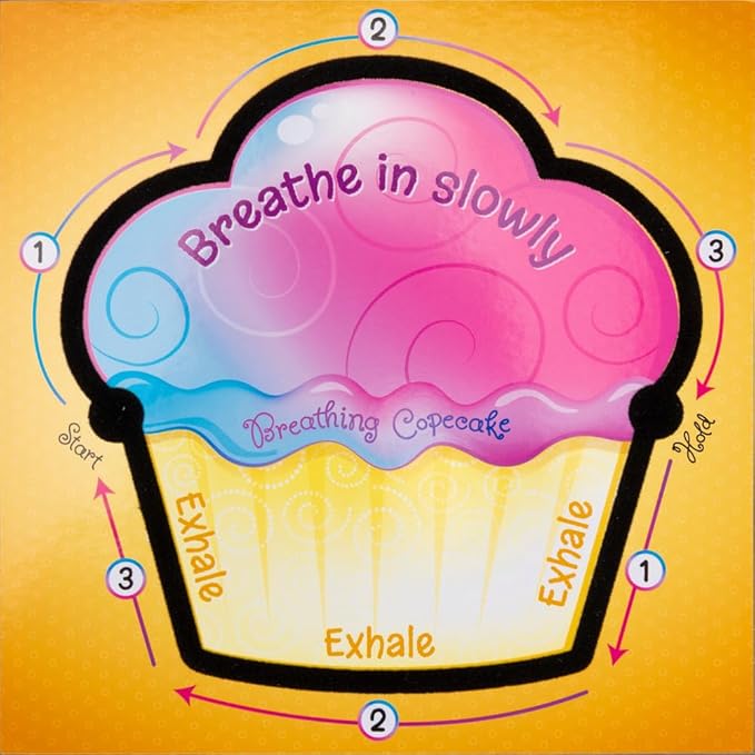 Really Good Stuff Tactile Breathing Copecake Cards - Social-Emotional Learning Tools for Children - Calming, Meditative Classroom Supplies - Promotes Relaxation & Helpful Breathing Techniques