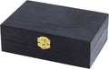 Creative Hobbies Black Wooden Keepsake Box with Gold Clasp - 6″ × 4″ × 2″ Painted Storage Case for Jewelry, Photos, Crafts & Gifts