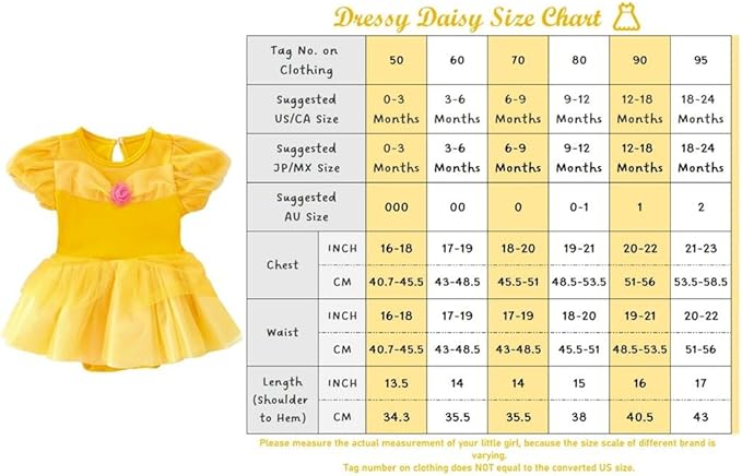 Dressy Daisy Princess Onesie Romper Fancy Dress Costume Halloween Birthday Bodysuit Outfit with Headband for Infant Baby Girl