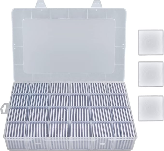 Coin Capsules 46mm with Foam Gasket and Plastic Storage Organizer Box, 6 Sizes (20/25/27/30/38/46 mm) Coins Collector Case Holder for Collection Supplies-168 Pieces