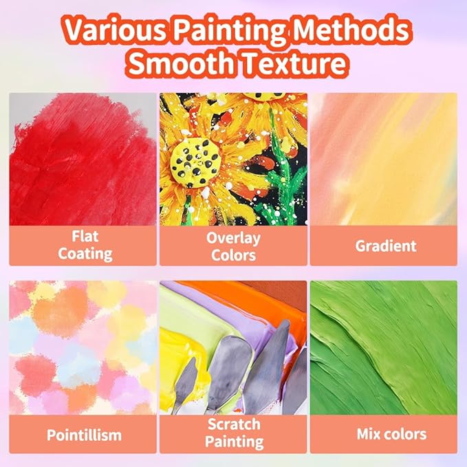 12 Colors Paint Sticks, Quick-Drying and Washable Tempera Paint Sticks for Kids, Non-Toxic Art Supplies for Student