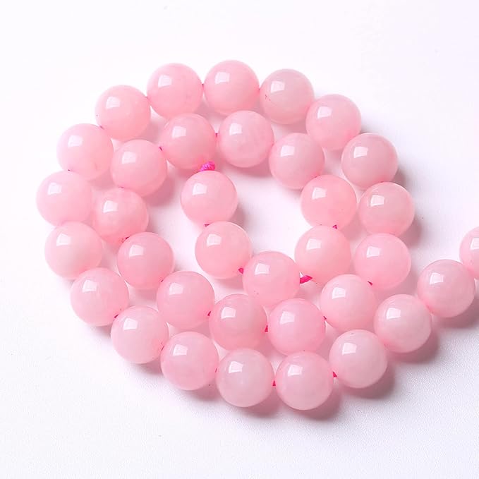 10MM 38PCS Natural Stone Brazilian Rose Quartz Crystal Beads for Jewelry Making DIY Bracelet