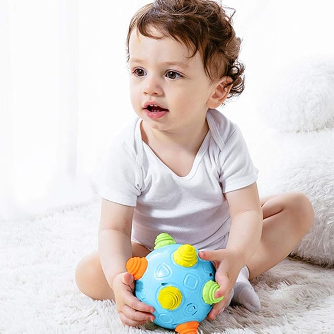 Baby Music Shake Dancing Ball Toy, BPA Free Bouncing Sensory Developmental Ball for Boys and Girls