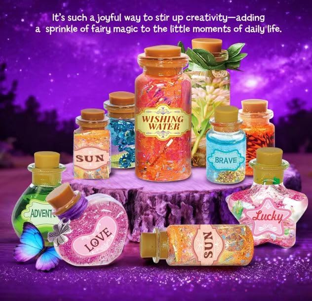 Fairy Unicorn Magic Potion Kits for Girls - 22PCS Bottles Kids Potion Making Kit, Mystery Magic Mix Kit for Kids Age 6-8&8-12, Creative Craft Toy for Christmas Halloween Birthday Party