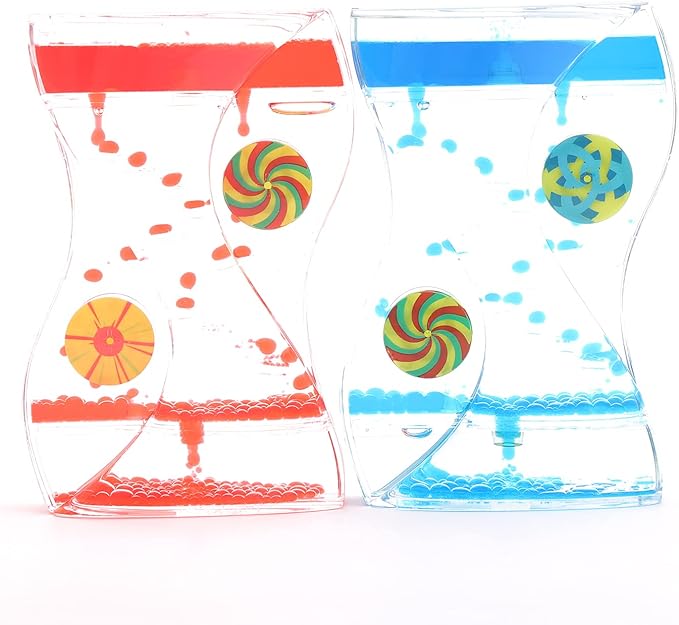 XINBAOHONG Liquid Motion Bubbler Sensory Toy for Kids and Adults 4-Pack，Calming Stress Relief Fidget Toys for ADHD Autism, Office Desk Decor