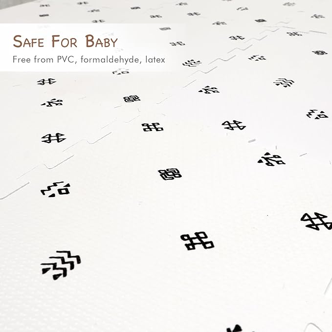 Extra Large Baby Play Mat - 4FT x 6FT Non-Toxic Foam Puzzle Floor Mat for Kids & Toddlers (Bohemia Handmade Pattern)
