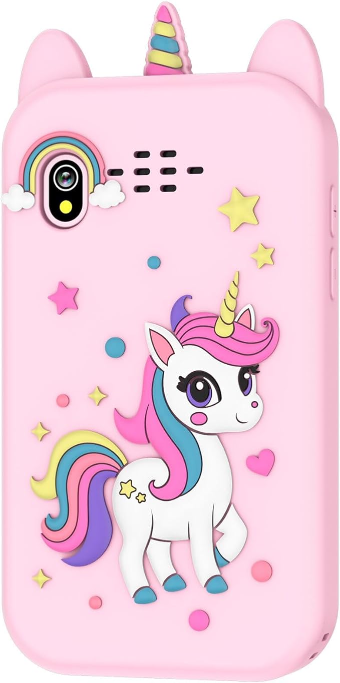 Kids Smart Phone for Girls, Kids Toys Cell Phone 2.8" Touchscreen Toddler Learning Play Toy Phone with Dual Camera, Game, Music Player, 8GB Card Birthday Gifts for Girls Boy Age 4-12(Pink)
