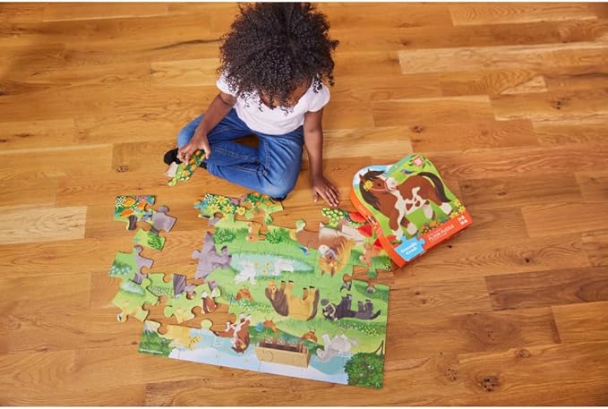 Crocodile Creek Jigsaw Puzzle, 36 Piece for Kids 3 Years and Up, Heavy-Duty Shaped Box for Storage, Finished Puzzle Size 18 x 24 inches, Pretty Ponies
