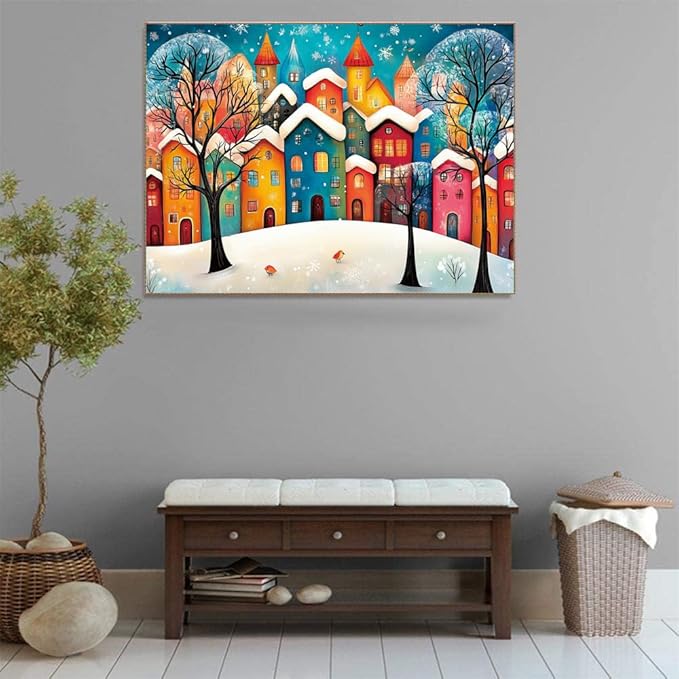 500 Piece Puzzles for Adults Snow Fairy Tale Town 20.5 x 15 Inch 500 Piece Jigsaw Puzzles for Kids Adults Puzzles 500 Pieces for Adults Holiday Educational Challenge Toy