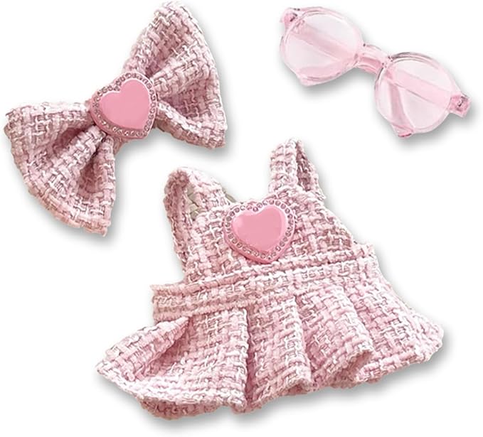 17cm Doll Clothes Set & Outfit Set for 17cm Dolls - Premium Fashion Dresses with Accessories, Luxury Chic Doll Clothing & Style Bundle,Just Clothes (Style F)