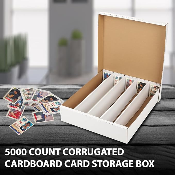 GRAND ORANGE 5000 Count Card Storage Box Full Lid Trading and Gaming Card Storage Box Sports Card Storage Boxe for Pokemon MTG Card Holders Collector Box Card Box Organizer